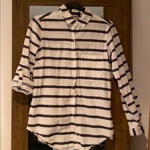 Zara Cotton button down striped shirt